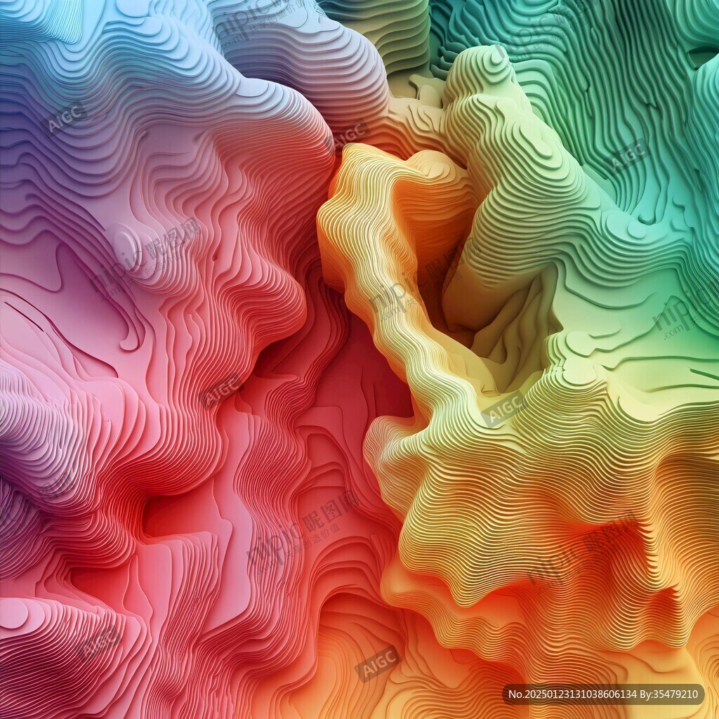 肌理彩色流体背景