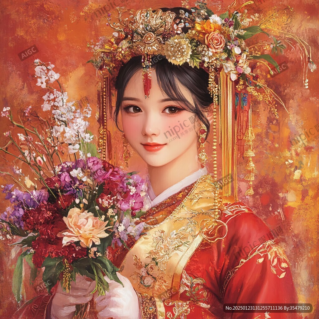 古风嫁衣美女