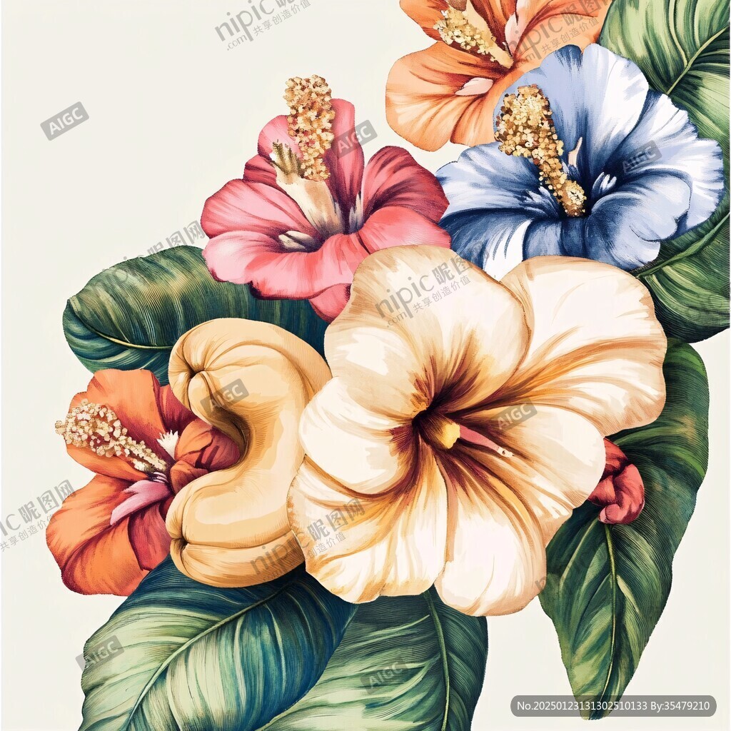 扶桑花插画