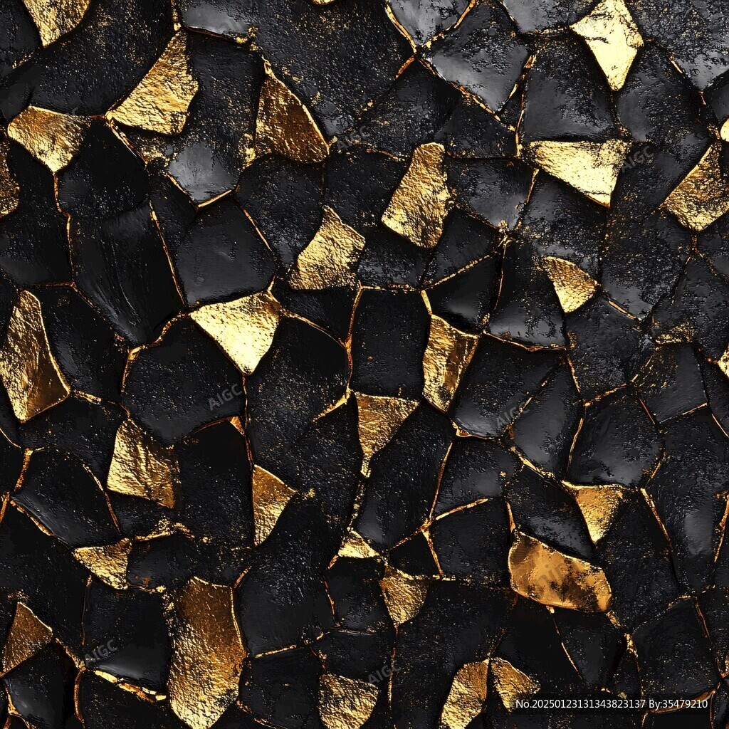 黑金色裂纹透光大理石