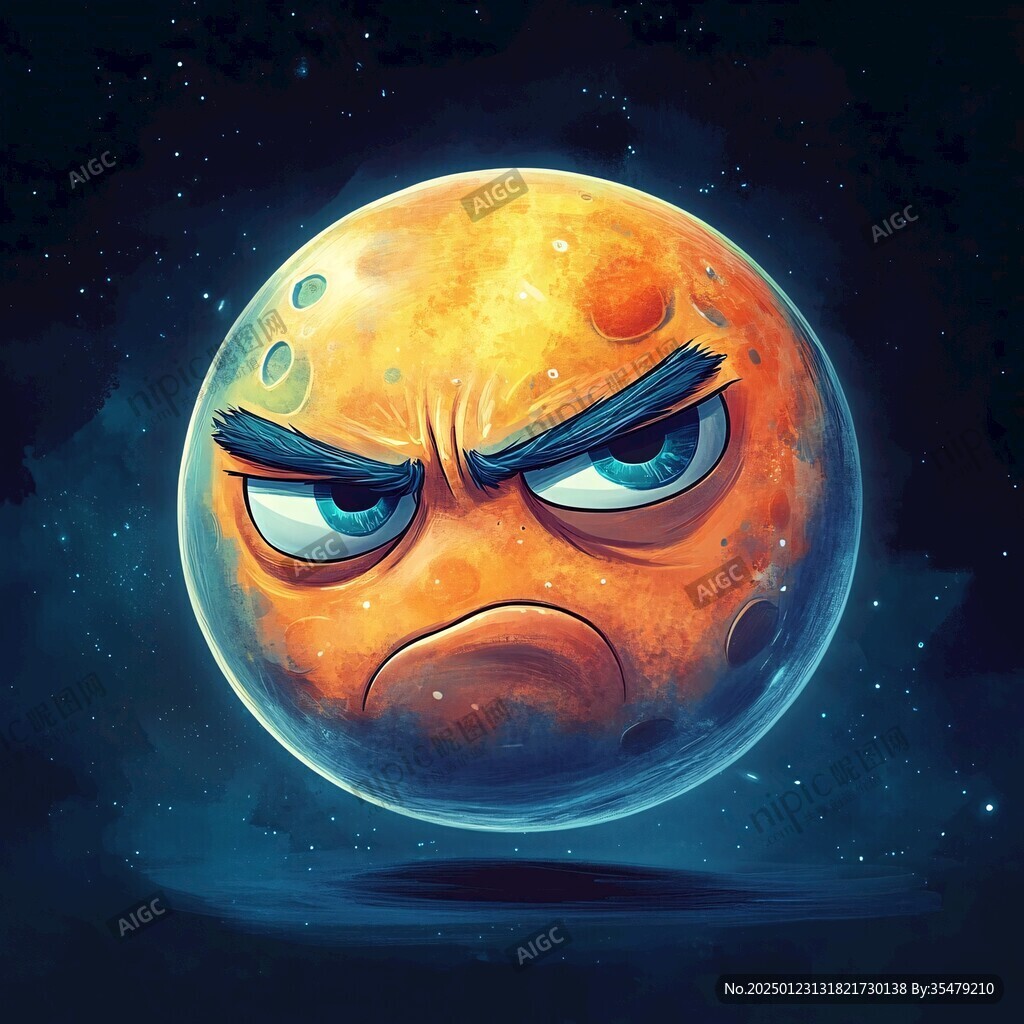 愤怒的表情画