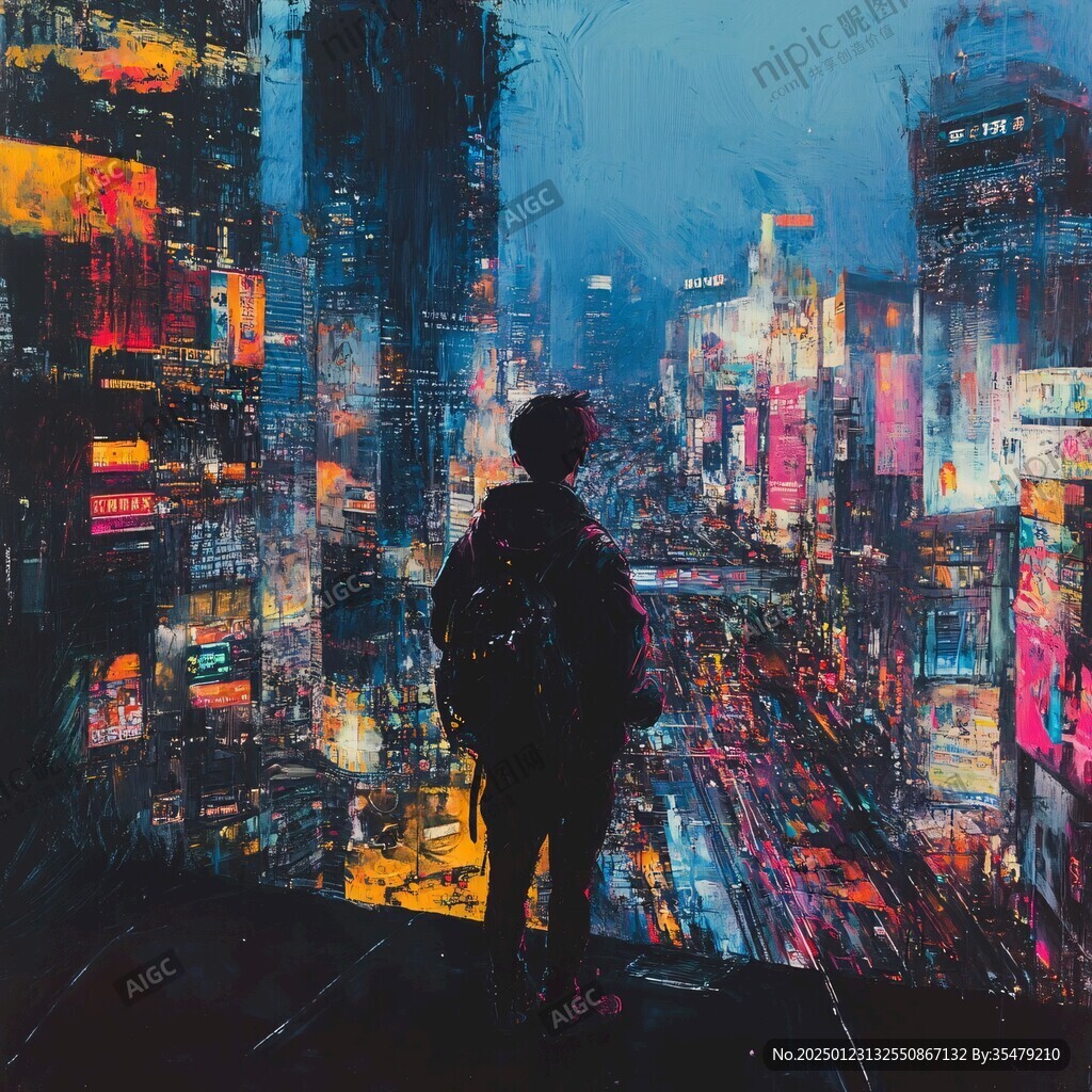 赛博朋克装饰画