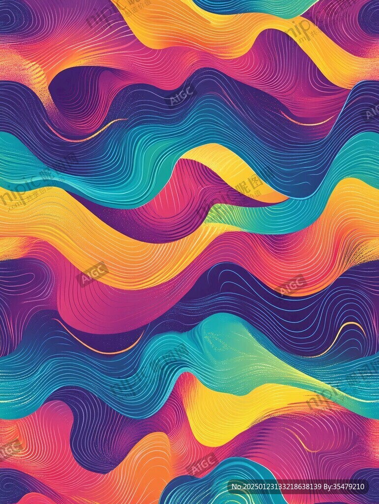 高清炫彩波浪条纹