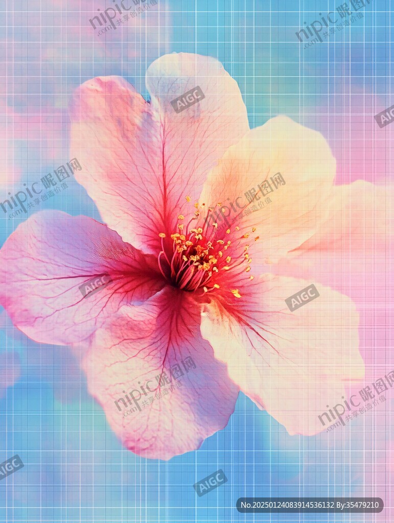 渐变风花朵