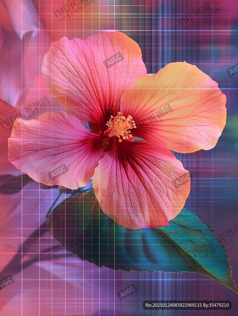 数码花卉图