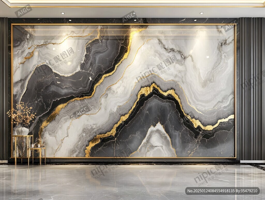 轻奢大理石背景墙