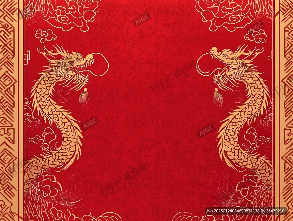龙年红色背景