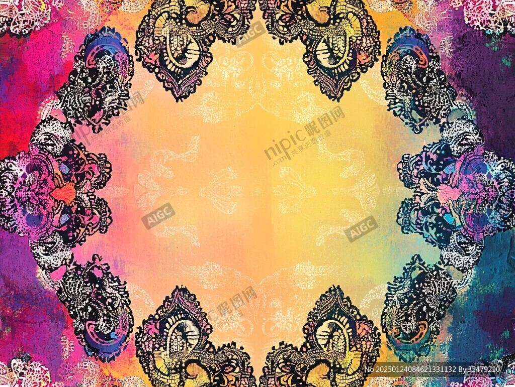 幻彩欧式花纹广告背景