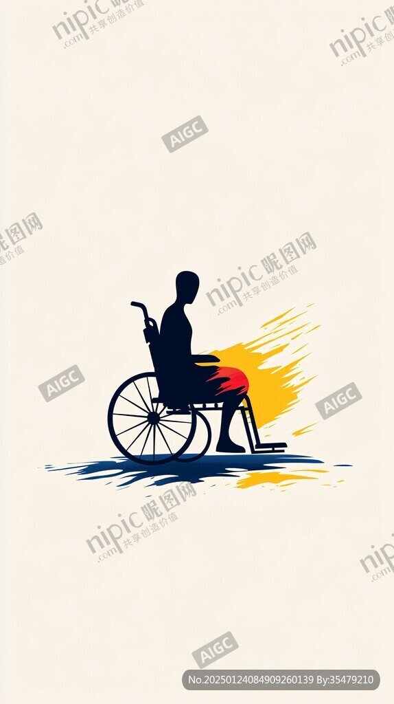 残疾人轮椅图案