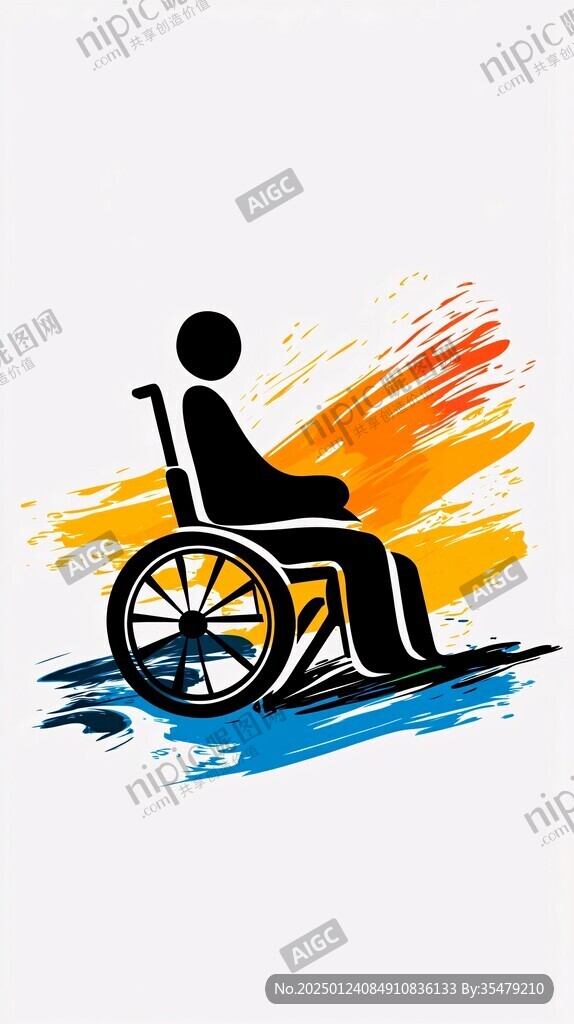 残疾人轮椅图案