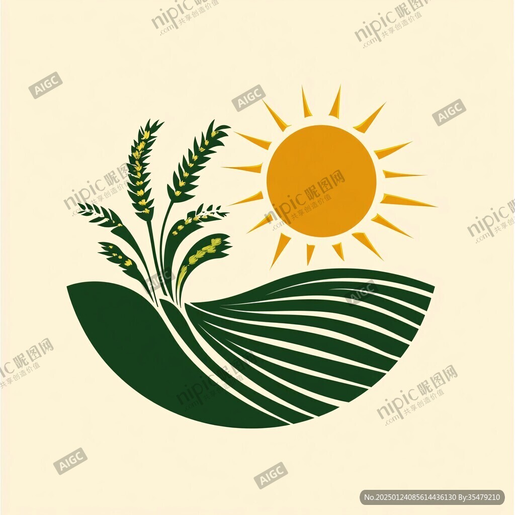 麦穗田野图标logo