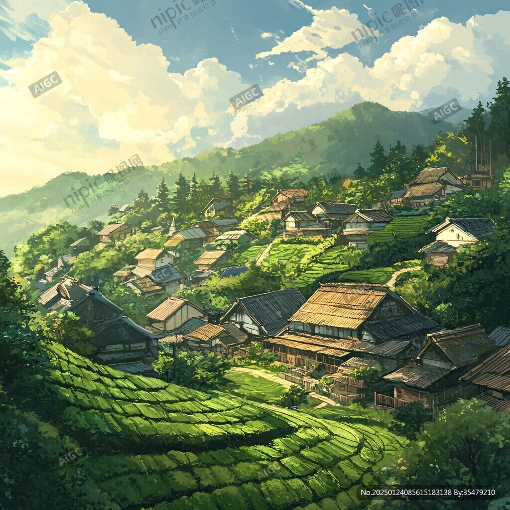 日系风景插画