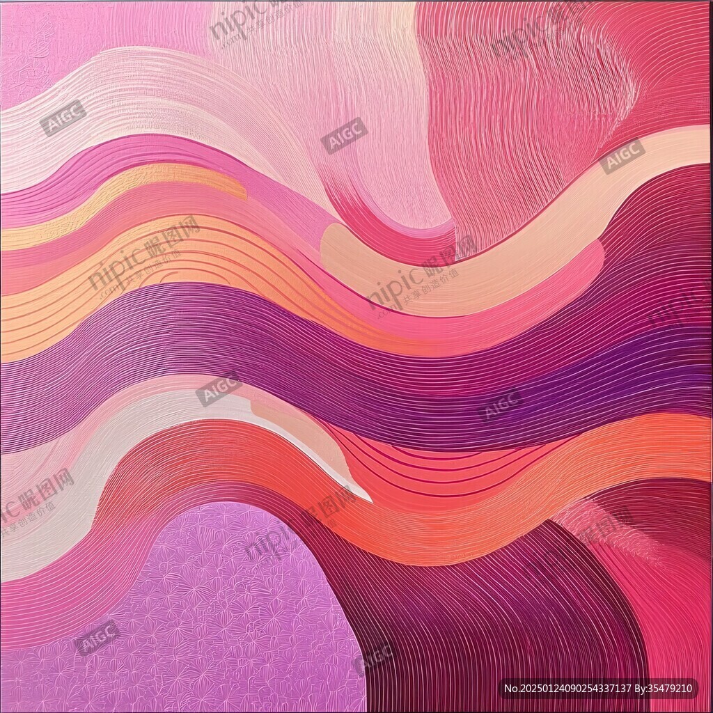 简洁大气拼色曲线纹理