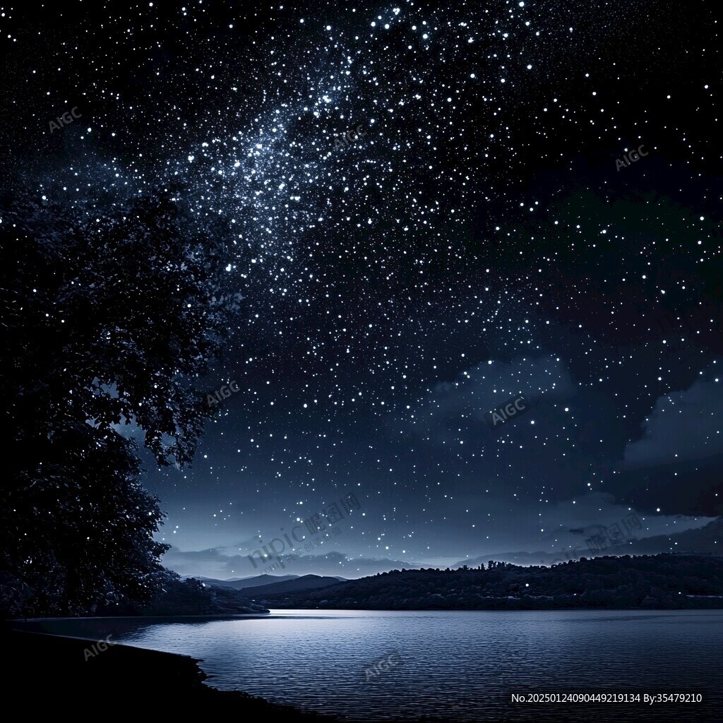 梦幻蓝色夜景