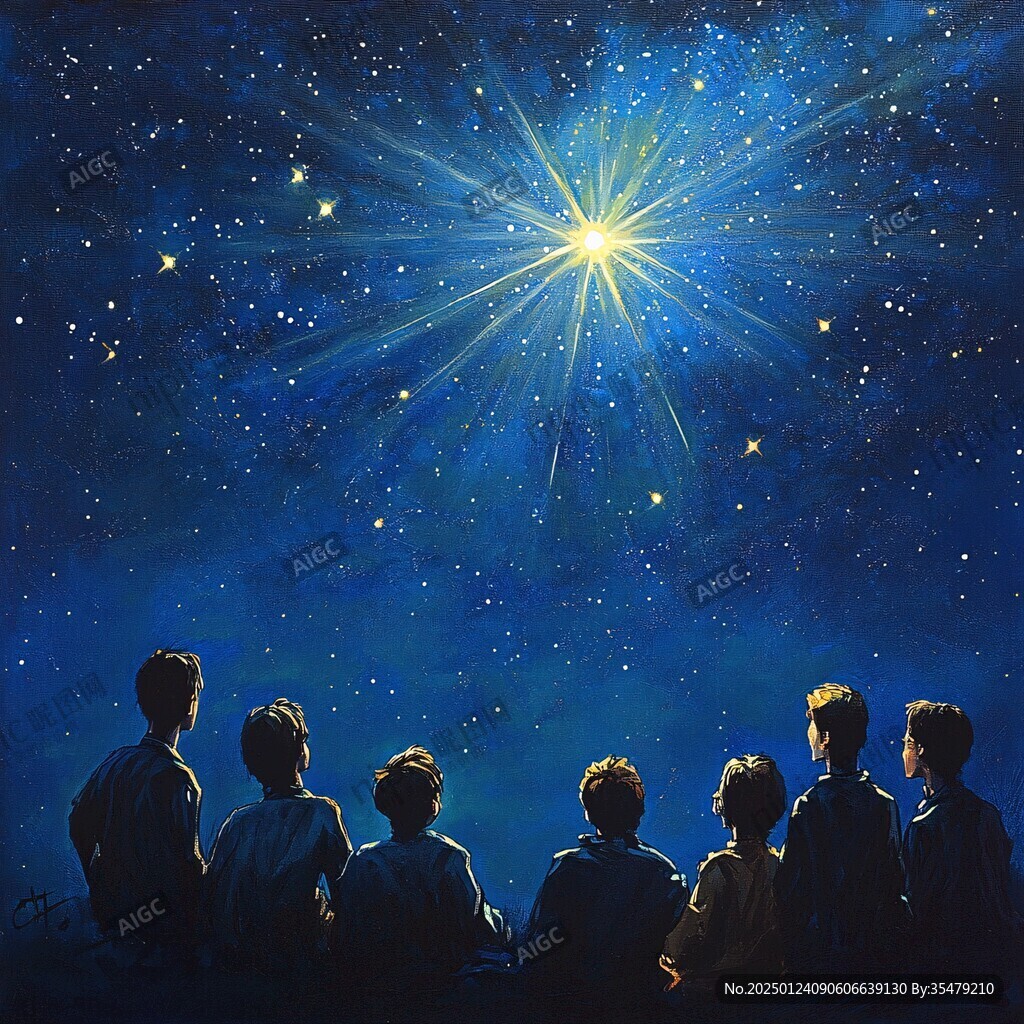 手绘追光的少年