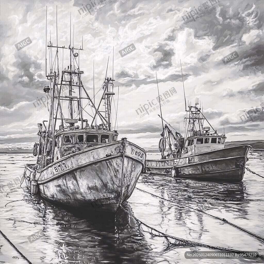 飞剪船油画