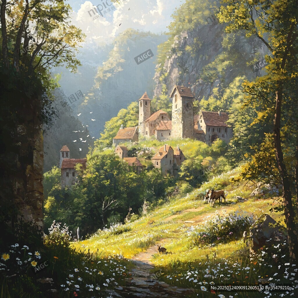 唯美农村场景