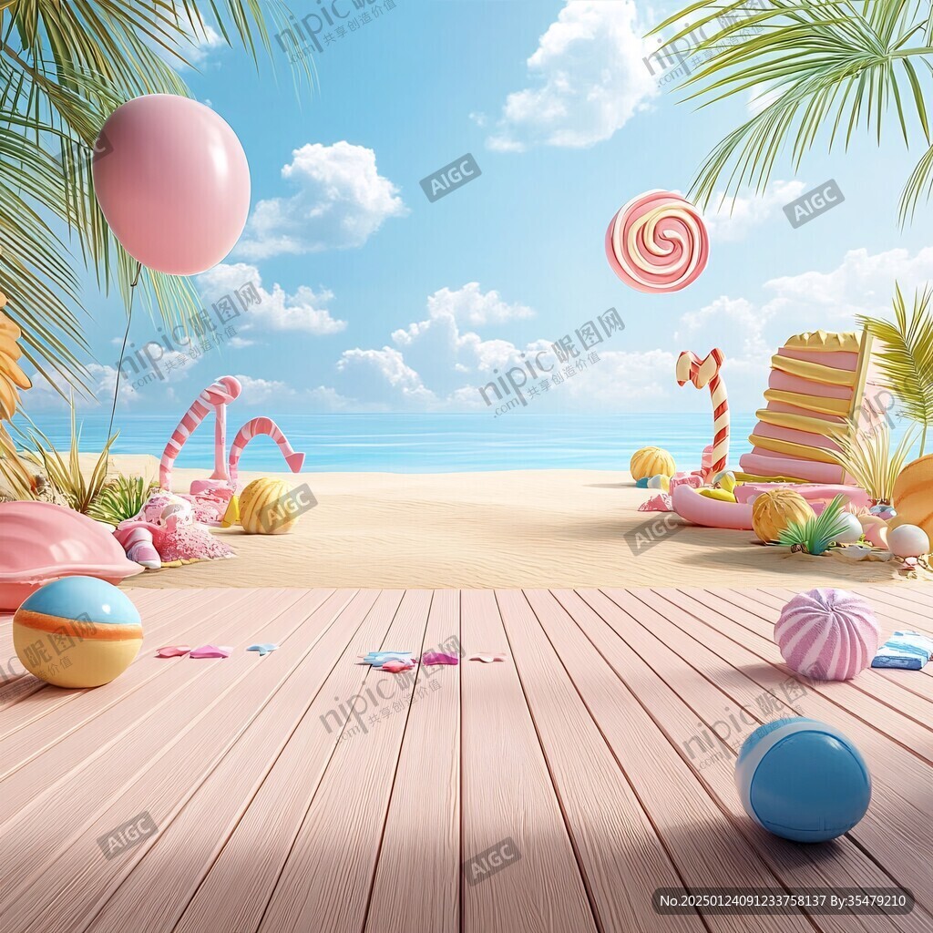 海边夏日游美陈