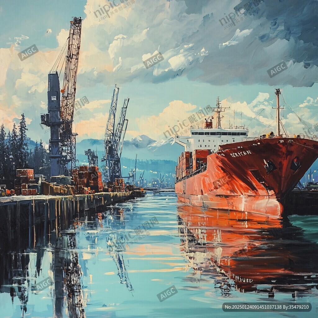 海港油画
