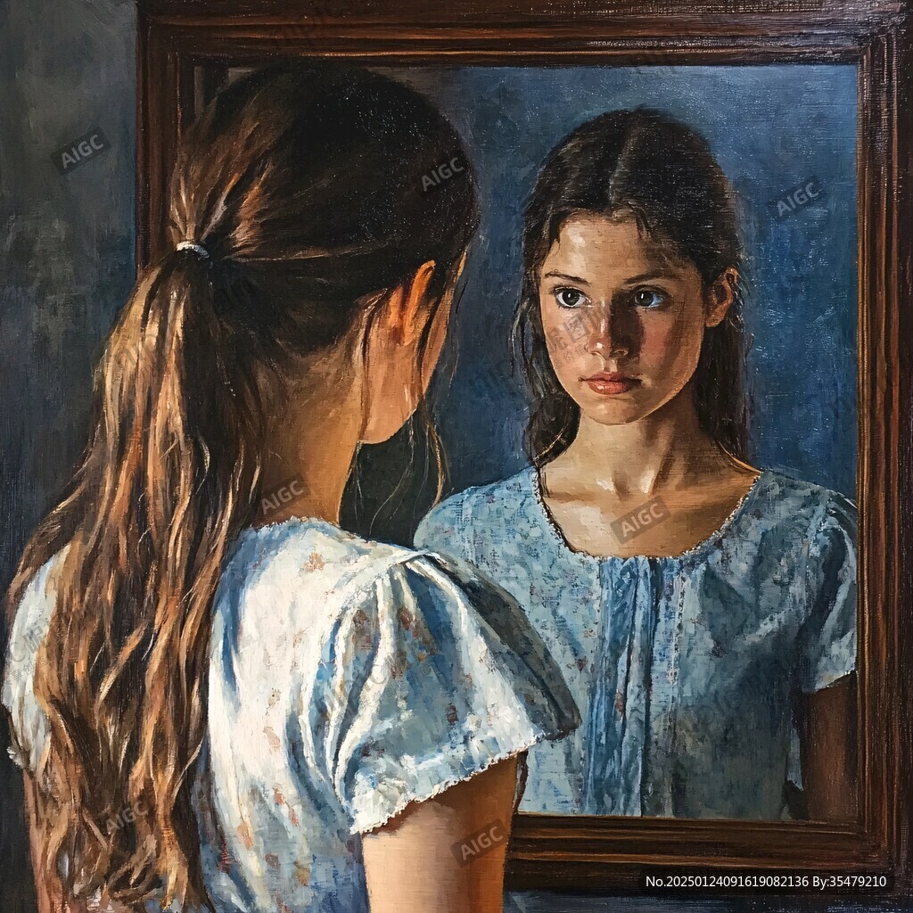 少女油画