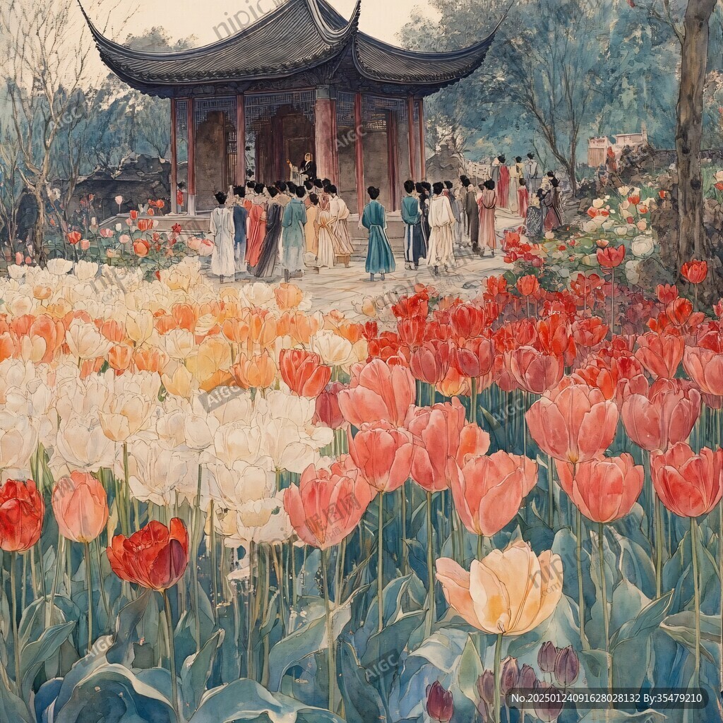 郁金香拍纸本