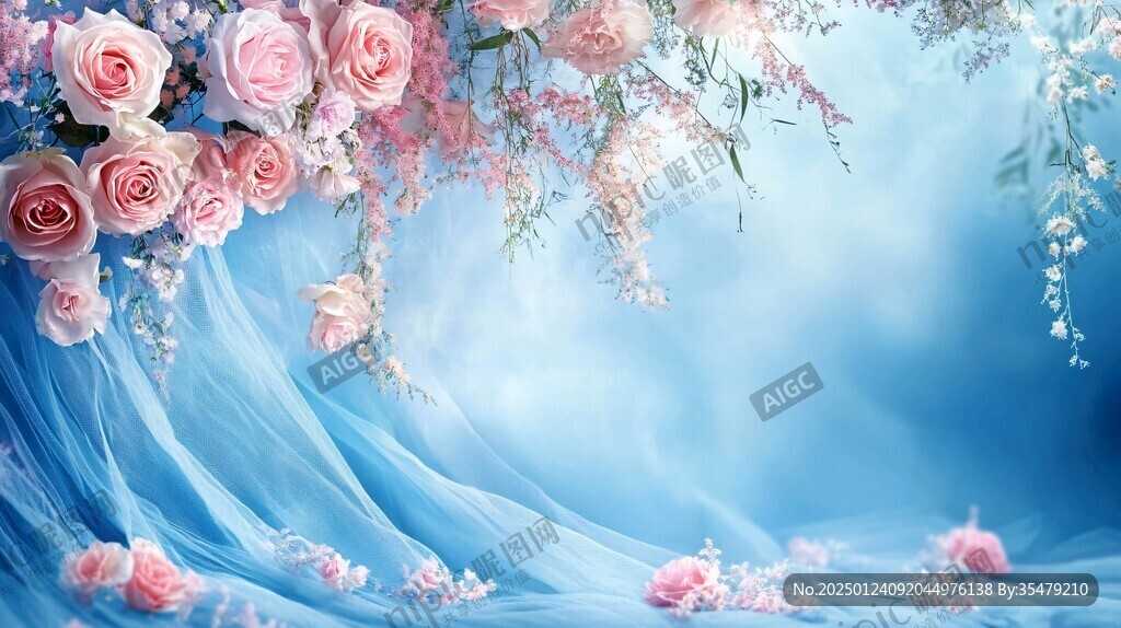 玫瑰梦幻婚庆背景