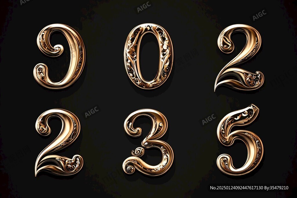 2020金色字