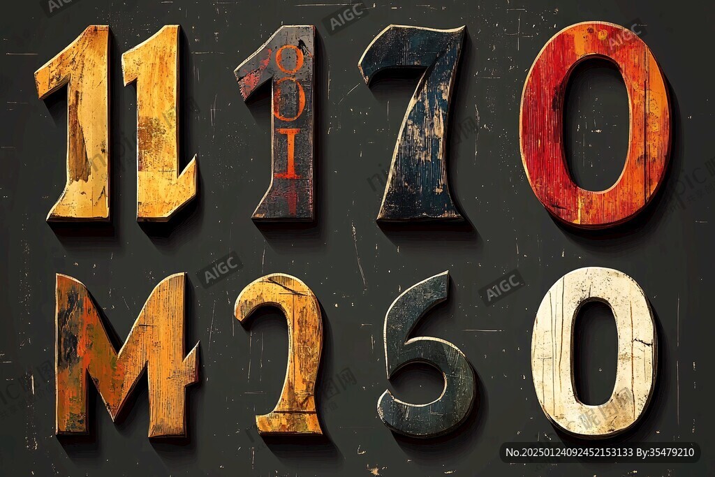 3d金属数字设计