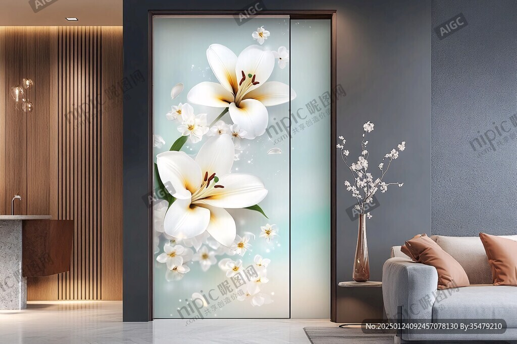 鸡蛋花壁画