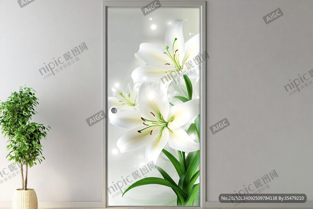 挂画百合花