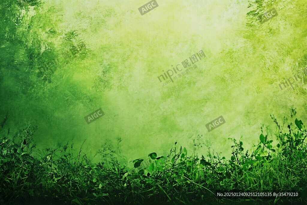 朦胧唯美花草背景