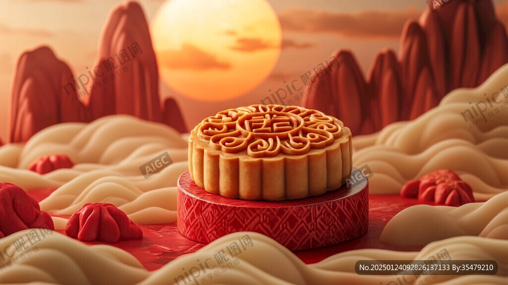 3d月饼场景