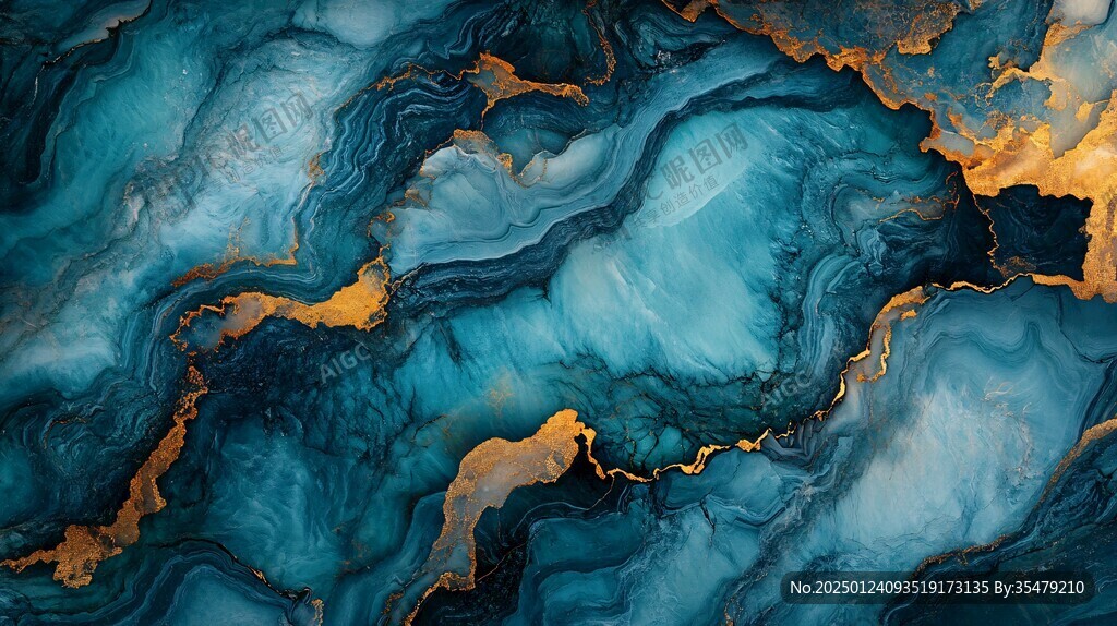 渐变抽象流体装饰画