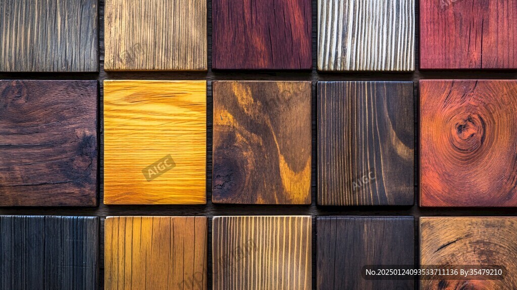 多种颜色木板木材