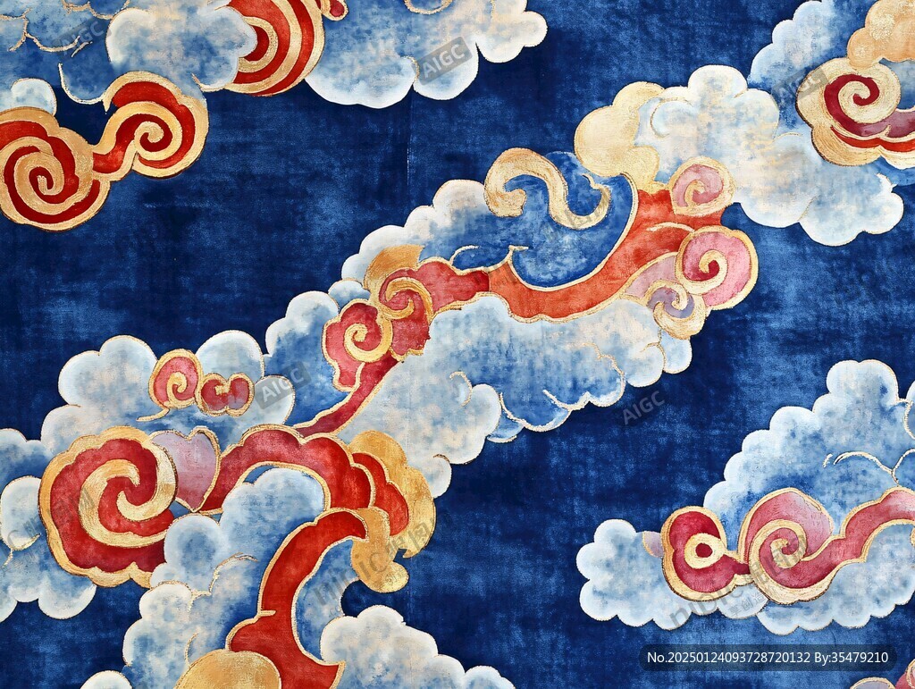 彩绣云纹