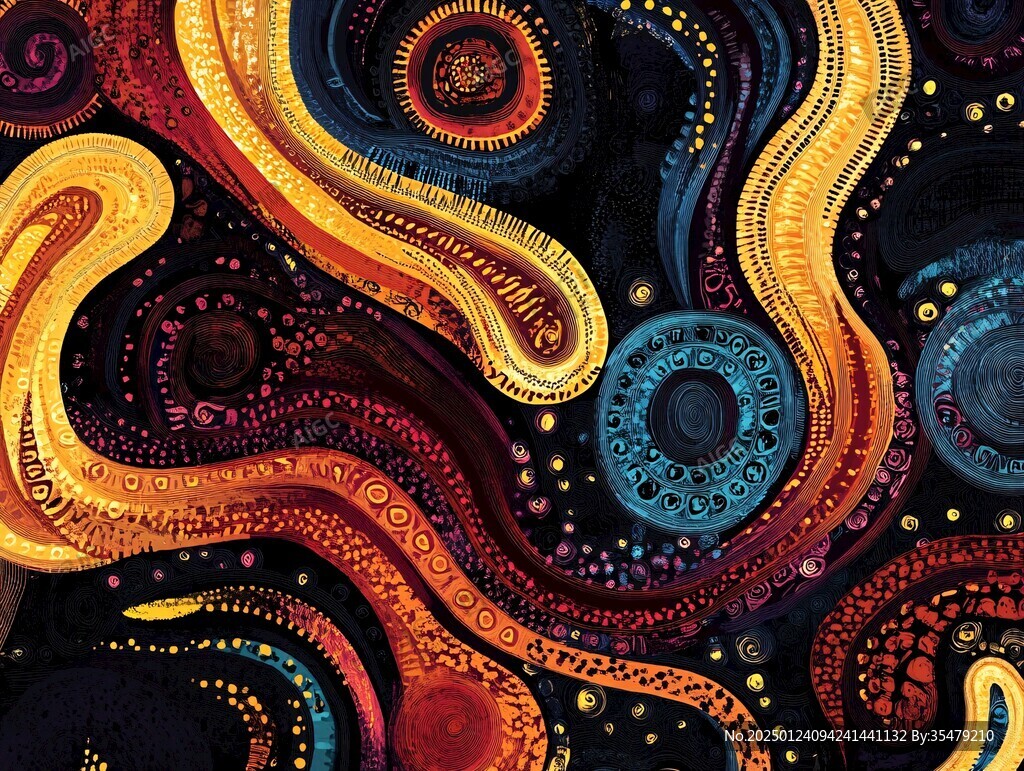 3d印花旋涡背景