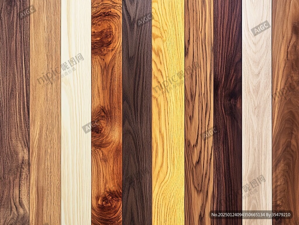 多种颜色木板木材