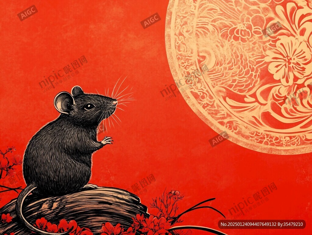 鼠年装饰画
