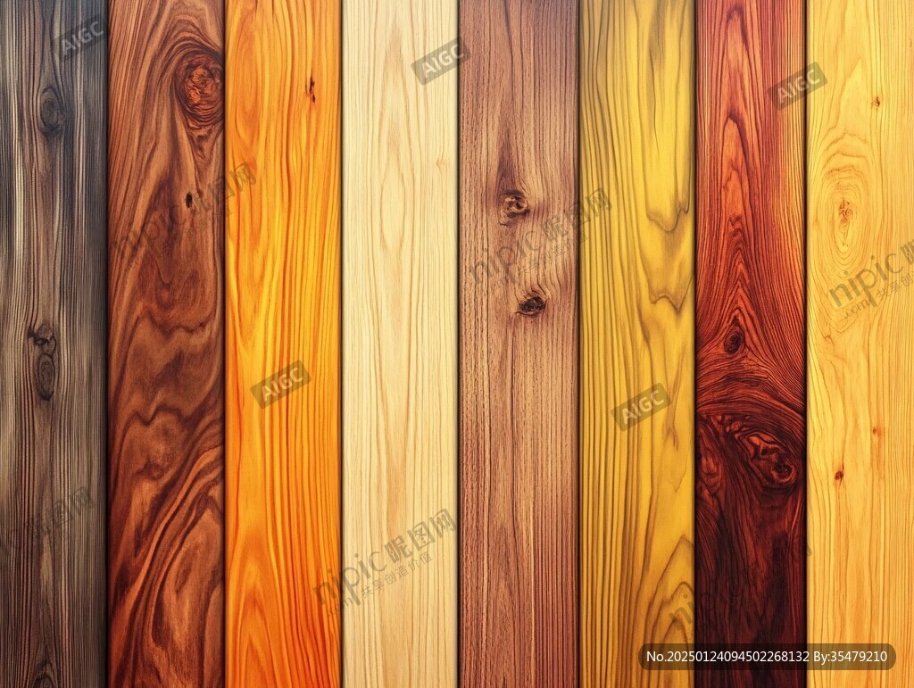 多种颜色木板木材