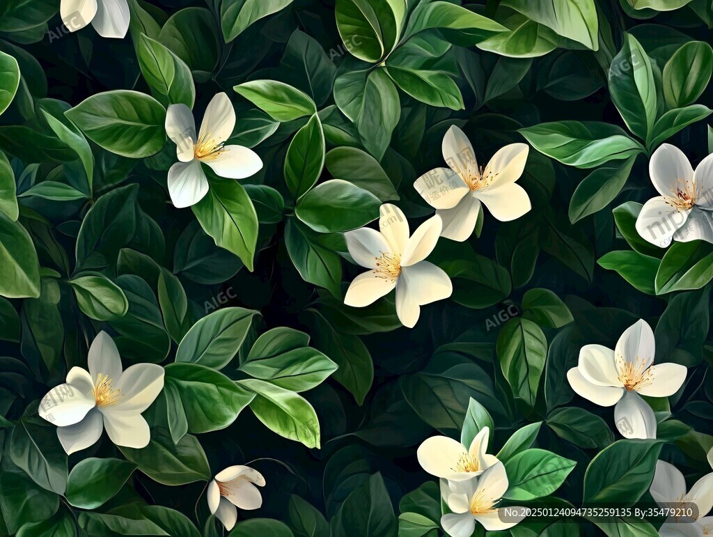 高清植物喷绘背景