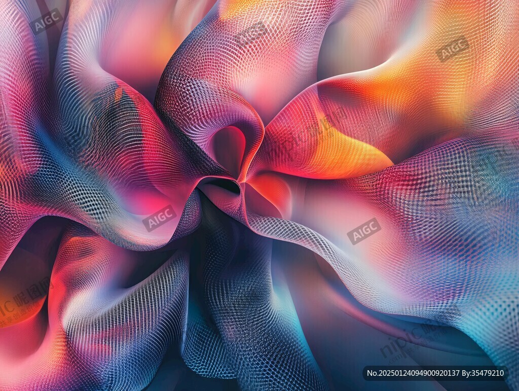 幻彩流体抽象线条背景