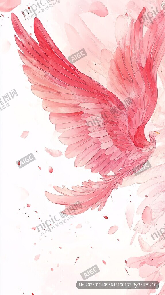 鸾鸟玄鸟朱雀礼盒插画