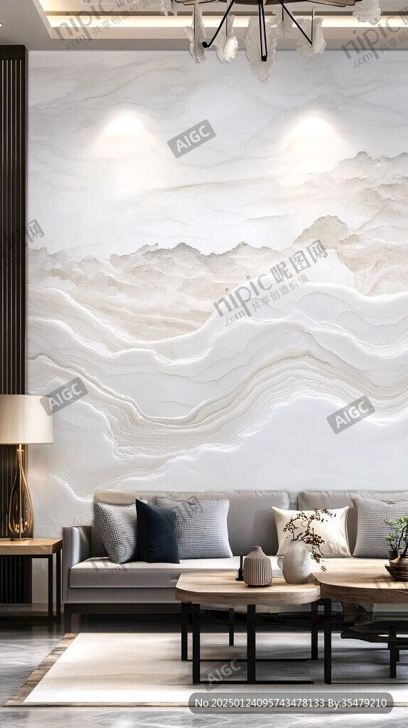 岩板山水画