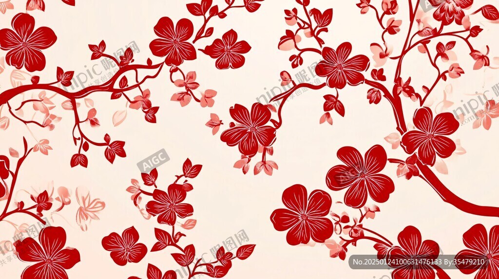 梅花装饰壁纸