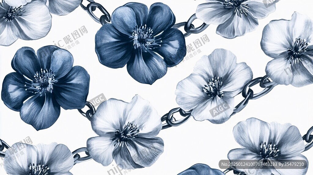现代花满版花印花绣花