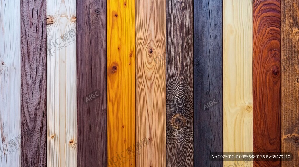 多种颜色木板木材