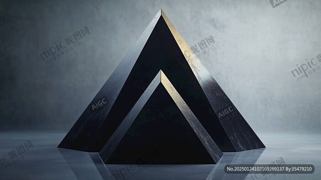 金字塔金色质感背景