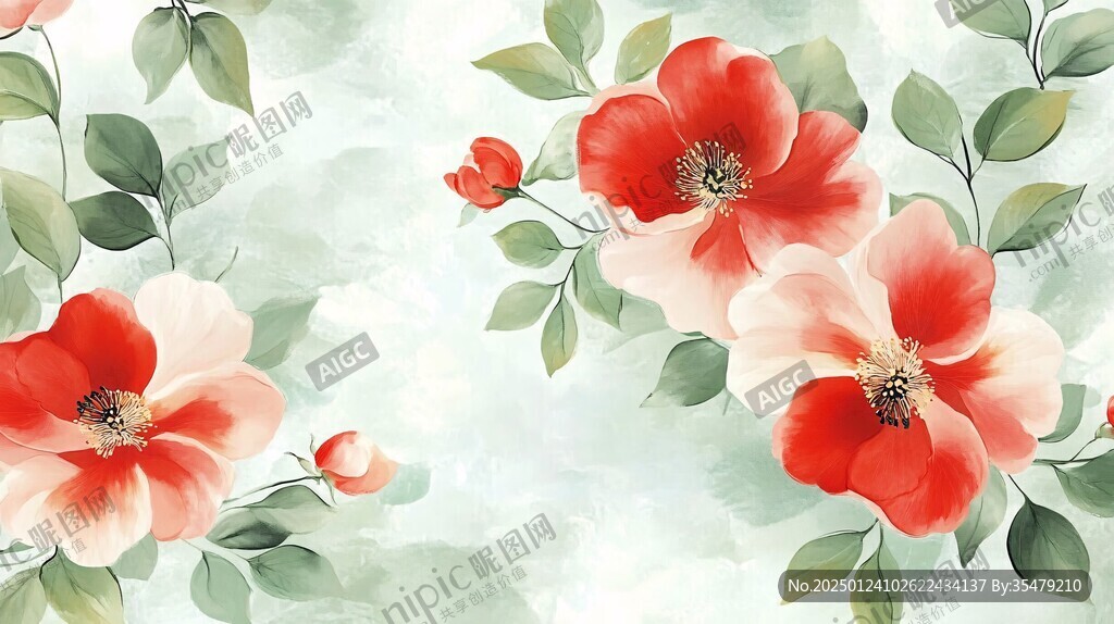 手绘花朵壁纸