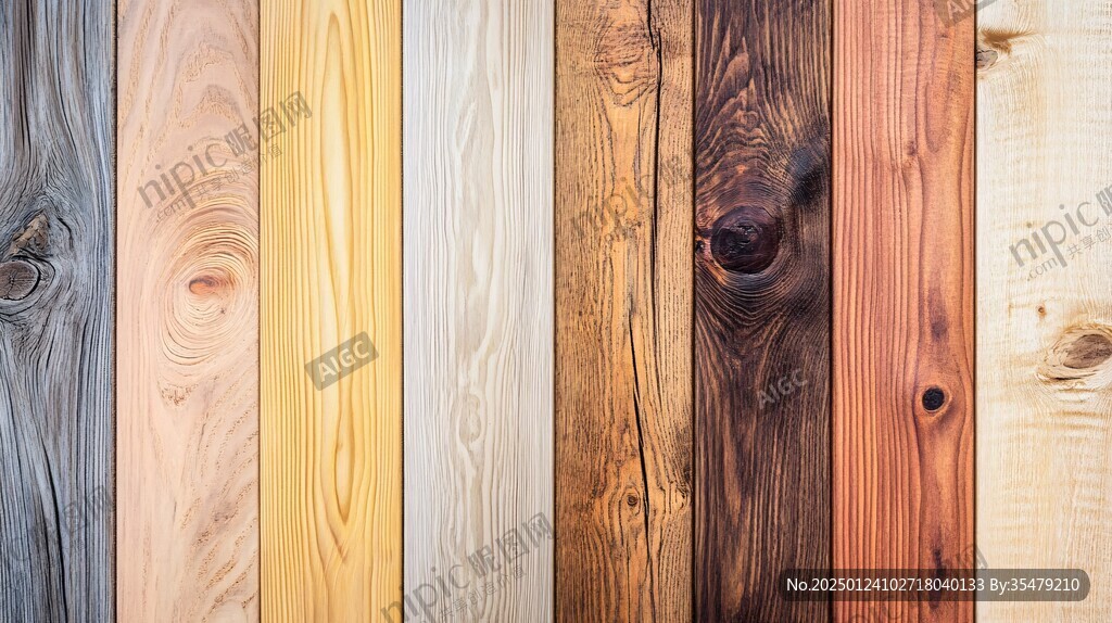 多种颜色木板木材