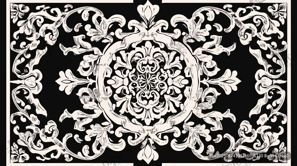 缠枝花纹木雕花纹